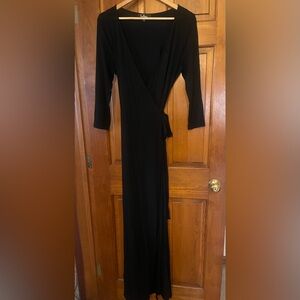 Lulu’s Long Sleeve Floor Length Wrap Dress